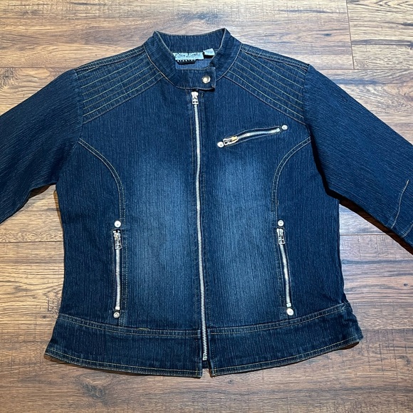 Erica Brooke Collection Jean Jacket Size Large - Picture 3 of 12